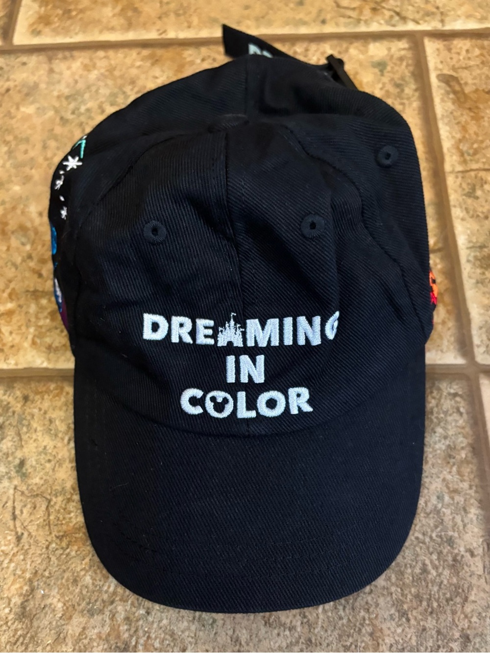 Tokyo Disney Resort kids "Dreaming in Color" Embroidered Baseball Cap OS
